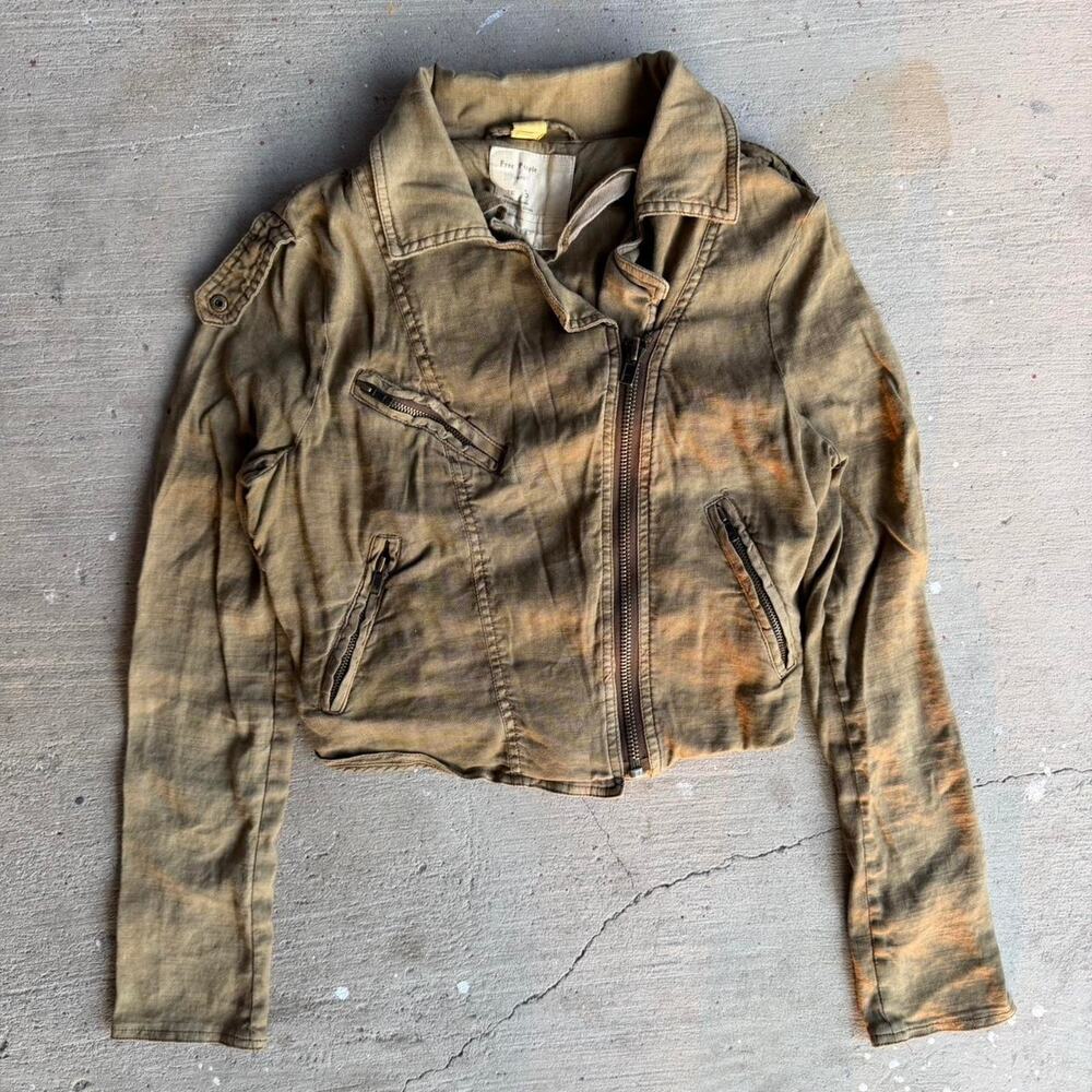 Free people brown jacket side